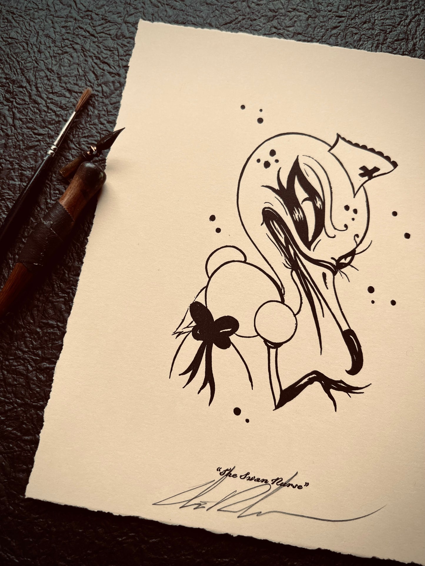 "Swan Nurse" Mini-Print