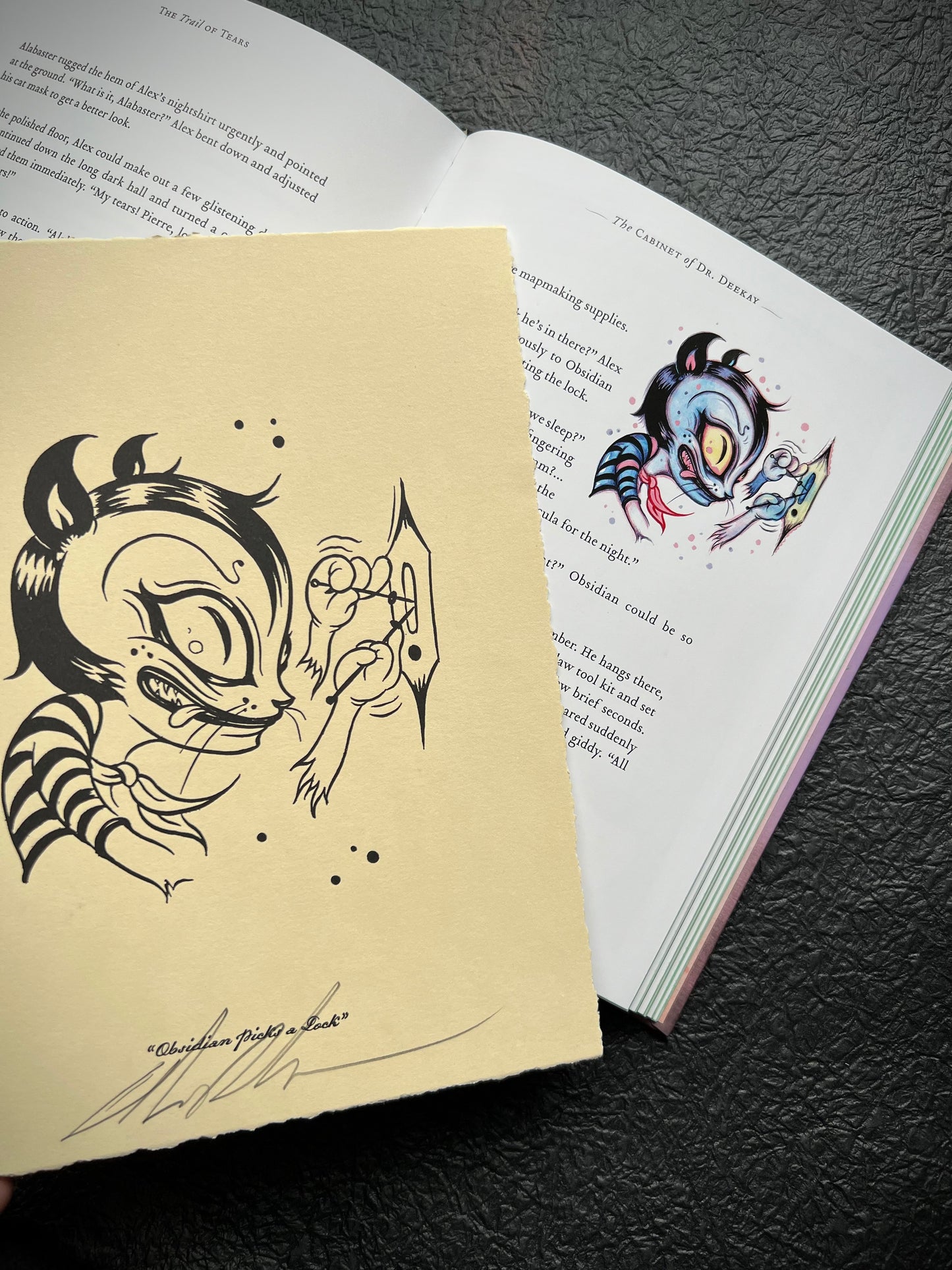 "Obsidian Picks a Lock" Mini Print