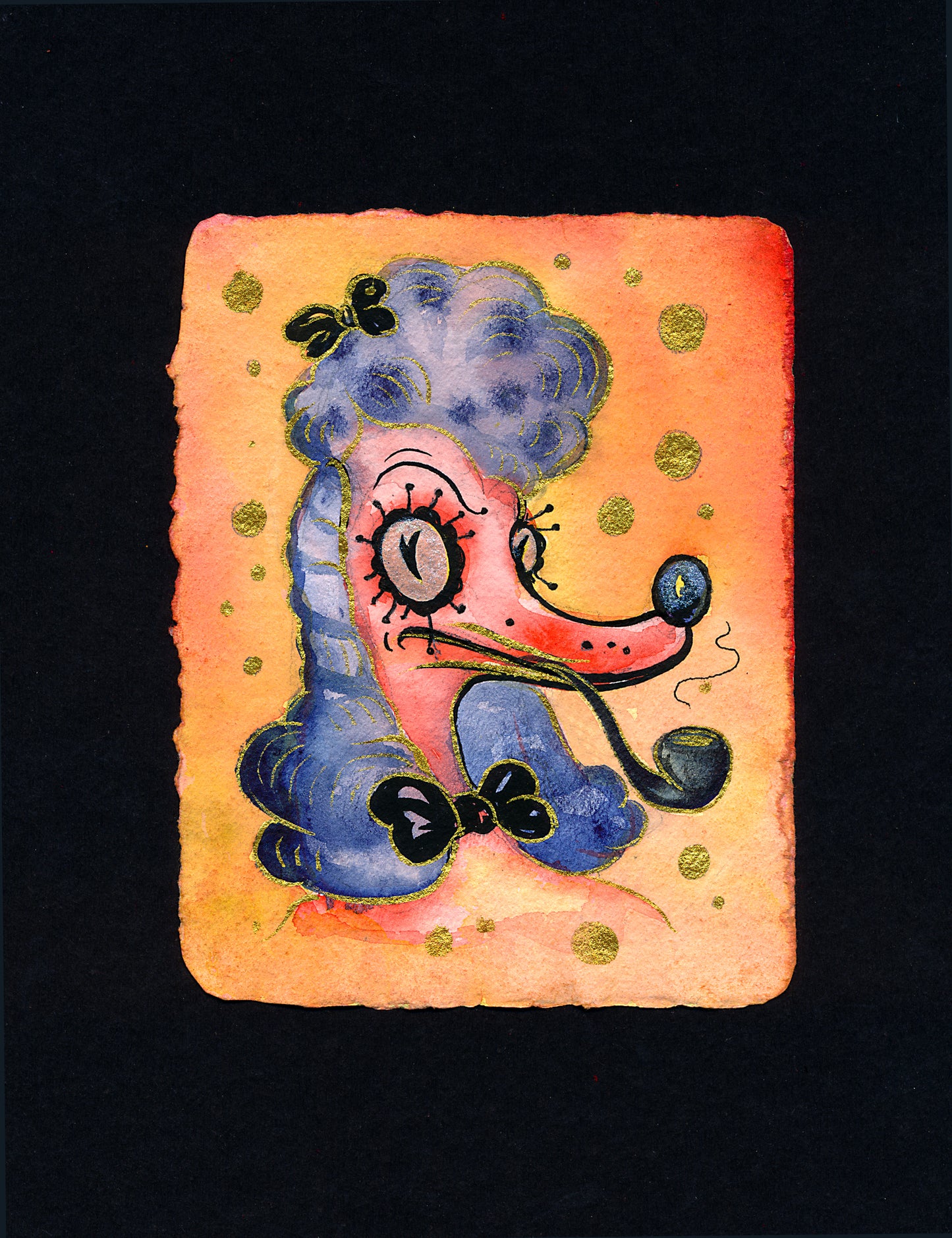 "5th Place Poodle" original painting