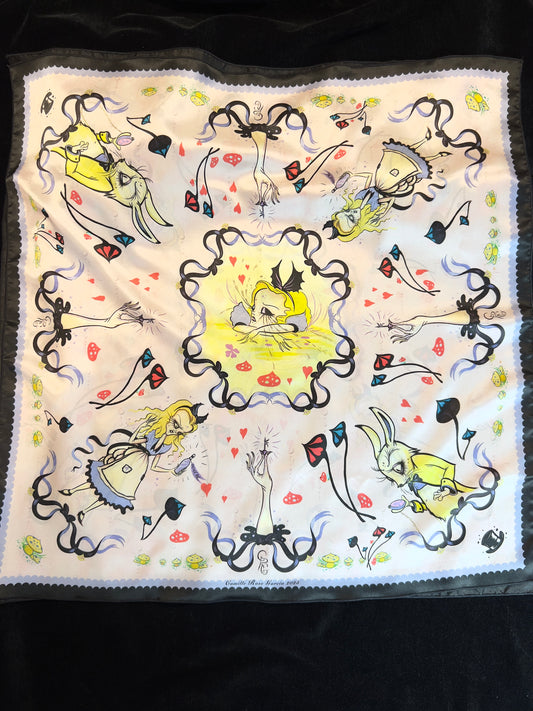 Alice Tea Party Scarf 36" x 36"