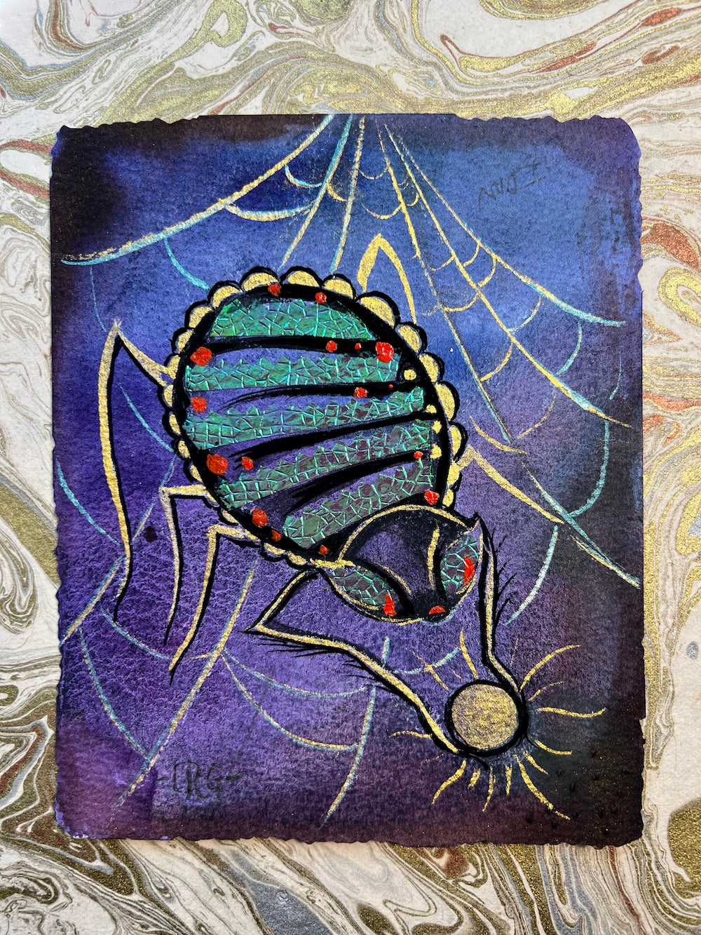 "Placing the Stars" Original painting